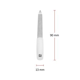 ZWILLING Saphir-Nagelfeile 90mm, weiß grob- und feinkörnigen Feilenflächen