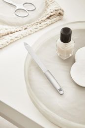 ZWILLING Saphir Nagelfeile, Formfeile Doppelseitig aus Edelstahl für Perfektes Feilergebnis aus Mattiertem Edelstahl, Premium, 130 mm