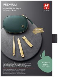 Zwilling Premium Maniküre Set 3 tlg. vegan, grün Rostfreier Edelstahl