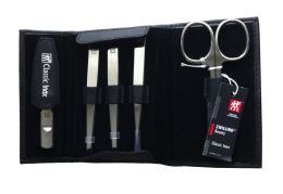 Zwilling Leder-Etui 5tlg. Classic Manicure Etui Maniküreset Nagelpflege Inox