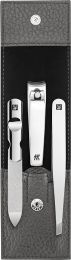 ZWILLING Maniküre und Pediküre 3-teilig Set Classic INOX Reise Etui Set Nagelpflege Leder 3-teilig