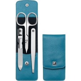 ZWILLING Maniküre Pediküre Set 3tlg. mit Kombinagelschere, Petrol, Promoset