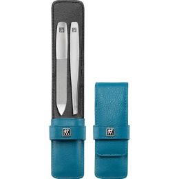ZWILLING Hochwertige Maniküre Pediküre Set 2tlg., Petrol, Promoset satiniertem Edelstahl
