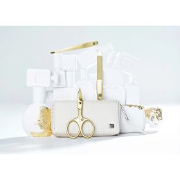 Zwilling Maniküre Pediküre Set 3tlg. mit Kombi-Nagelschere, Leder, beige