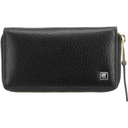 ZWILLING luxuriöse Maniküre Pediküre Set 3tlg. mit Kombi-Nagelschere, Leder, schwarz