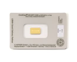 C.Hafner Geprägte Feingoldbarren 2g