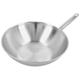 Demeyere Apollo 7 Wok flacher Boden, 30 cm rund 18/10 Edelstahl Silber