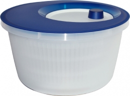 Emsa Salatschleuder, Transluzent Blau/Weiß, 4,0 L