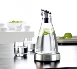Emsa FLOW Kühlkaraffe, Glas/Edelstahl, 1,0 L NEU
