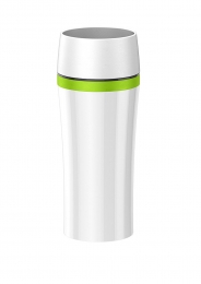 Emsa TRAVEL MUG FUN Isolierbecher Thermosbecher Reisebecher 0,36L Weiß/Grün
