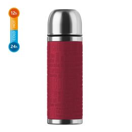 EMSA SENATOR SLEEVE, Isolierflasche Thermosflasche Reiseflasche Trinkflasche Rot, 0,5 L