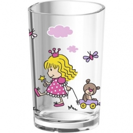 EMSA KIDS Kinderglas Kinderbecher TrinkbecherRosa/Princess, 0,2 L