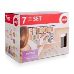 Emsa OPTIMA Trockenvorratsdose 7 tlg. Set, rechteckig 2x0,45/2x1,0/2x1,6/2,2 L