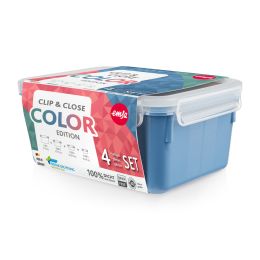 EMSA CLIP & CLOSE FRISCHHALTEDOSENSET COLOR EDITION 4-teilig (0,20 / 0,55 / 0,80 / 2,20 L)