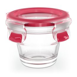 Emsa CLIP & CLOSE GLAS Aufbewahrungsbehälter Glasbehälter Frischhaltedose rund 0,1 L