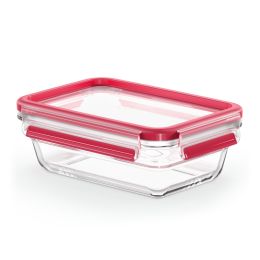 Emsa CLIP & CLOSE GLAS Aufbewahrungsbehälter Glasbehälter Frischhaltedose,rechteckig 0,7 L