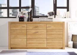 Hartford 84-01 Sideboard /Front:Asteiche massiv geölt/Korpus:Dekor Wild Eiche