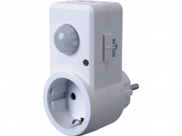 Plug-In ES360P Stecker / Zwischenschalter mit Infrarotsensor, 120°, max. 1200W