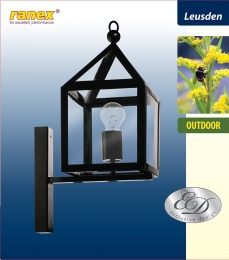 Ranex Wandleuchte Leusden Schwarz Außenleuchte Wandlampe Außenlampe Gartenleuchte