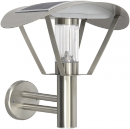 Edelstahl Solar LED Außen Wandleuchte mit Dämmerungssensor High Lumen