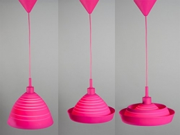 Smartwares Silikon-Hängeleuchte Silly, individuell formbar, rosa