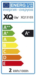 2 er Set XQ-lite XQ13103 E14 LED Leuchtmittel [2 Watt ersetzt 15 Watt], 140 Lumen, 200 Grad Abstrahlwinkel, warm weiß [Energieklasse A+]