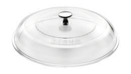 STAUB Gewölbter Glasdeckel, 26 cm rund Temperaturbeständiges Glas Transparent