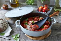 Staub Braisers Schmorpfanne Chistera, 28 cm rund Gusseisen Weisser Trüffel