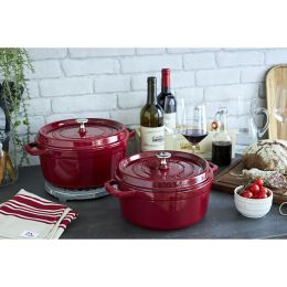 Staub La Cocotte Töpfe und Pfannen Cocotte, 26 cm | Bordeaux | rund | Gusseisen