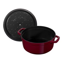 Staub La Cocotte Töpfe und Pfannen Cocotte, 28 cm | Bordeaux | rund | Gusseisen