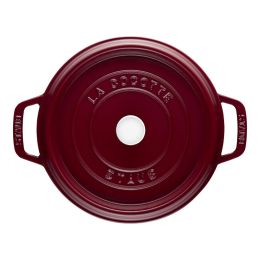 Staub La Cocotte Töpfe und Pfannen Cocotte, 28 cm | Bordeaux | rund | Gusseisen