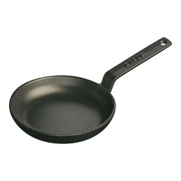 Staub Pans Mini Bratpfanne, 12 cm Gusseisen Schwarz rund alle Herdarten inkl. Induktion geeignet