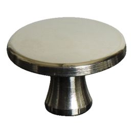 Staub Nickelknauf groß 4 cm, Nickel Farbe Silber