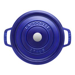 Staub La Cocotte Cocotte, 28 cm Dunkelblau rund Gusseisen Dunkelblau