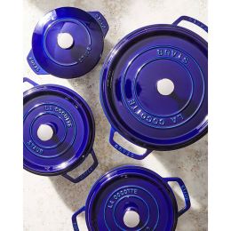 Staub La Cocotte Cocotte, 28 cm Dunkelblau rund Gusseisen Dunkelblau