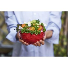 Staub Ceramique Schüsselset, Schüssel 4-tlg Kirsch-Rot Keramik 14 cm 0,7 Liter Zubereiten und Servieren
