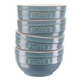 Staub Ceramique Schüsselset, Schüssel 4-tlg Antik-Türkis Keramik 12 cm 0,7 Liter