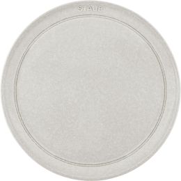 Staub Dining Line Teller flach, 15 cm Weisser Trüffel Keramik Kratzfest Emaillebeschichtung
