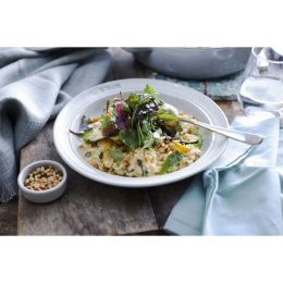 Staub Dining Line Teller, 24 cm Weisser Trüffel Keramik Kratzfest Emaillebeschichtung