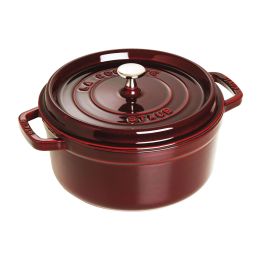 Staub La Cocotte Töpfe und Pfannen Cocotte, 24 cm | Grenadine-Rot | rund | Gusseisen
