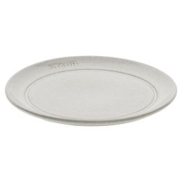 Staub 6 er Set Dining Line Teller flach 26 cm, Keramik, Weisser Trüffel