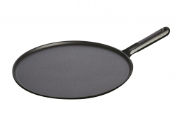 Staub Kochgeschirr Pfannkuchenpfanne Pfanne rund Schwarz 30 cm