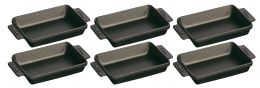 Staub 6er Set Mini-Auflaufform 15 x 11cm, 0,25L schwarz