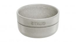 Staub hochwertiger Keramik Emailleschicht Schüssel Weißer Trüffel 300 ml Servieren