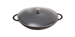Staub Wokpfanne mit Glasdeckel 37 cm schwarz