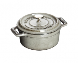 Staub Cocotte Bräter 12 cm grau rund