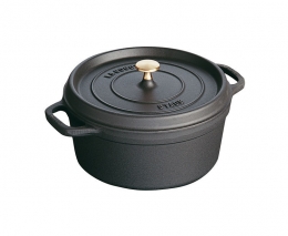 Staub Cocotte Bräter 30 cm schwarz rund