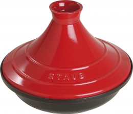 Staub Kochgeschirr Tajine rund Kirschrot 28 cm