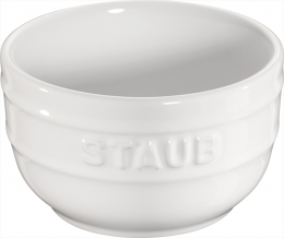 Staub Keramik 2 er Förmchenset Dipschale Dessertschale Schale weiß 8 cm Ceramic