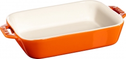 Staub Keramik Auflaufform Backform, rechteckig orange 14x11 cm Ceramic